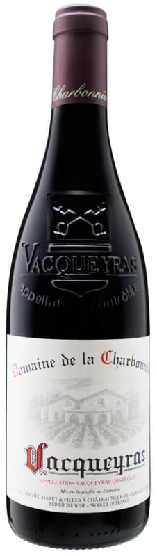 Domaine de la Charbonniere Vacqueyras Rouge 2017 Front Bottle Shot