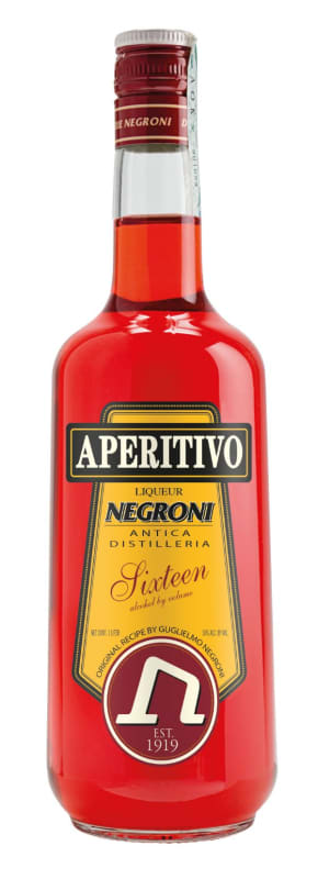 Negroni Aperitivo Sixteen Liqueur (1 Liter) Front Bottle Shot