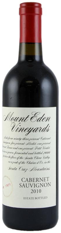 Mount Eden Vineyards Estate Cabernet Sauvignon 2010 Front Bottle Shot