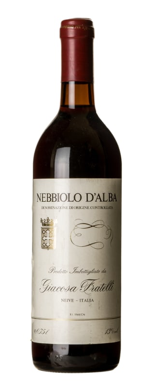 Giacosa Fratelli Nebbiolo d'Alba 2018 Front Bottle Shot