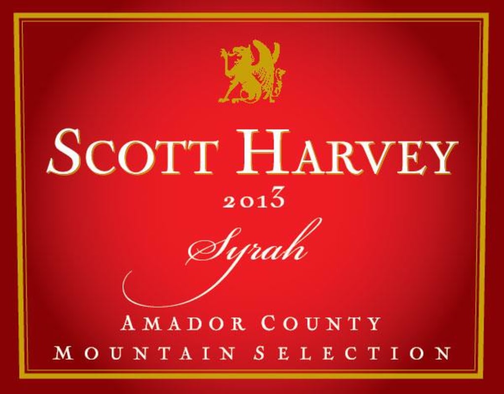 Scott Harvey Mountain Selection Syrah 2013 Front Label