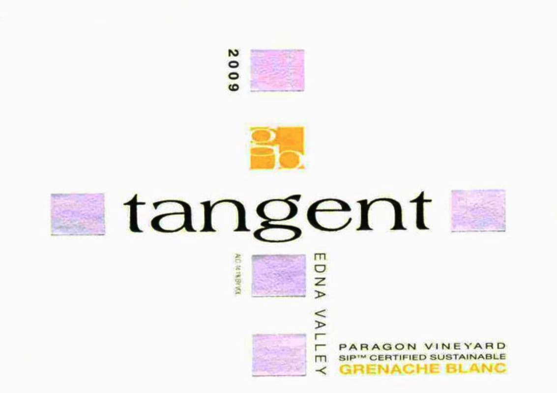 Tangent Paragon Vineyard Grenache Blanc 2009 Front Label