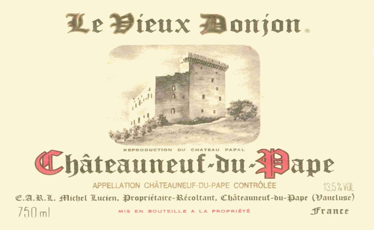 Le Vieux Donjon Chateauneuf-du-Pape 2000 Front Label