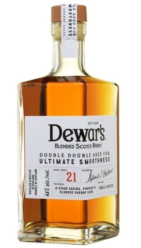 Dewar's 21 Year Double Double Aged Blended Scotch Whisky Front Bottle Shot