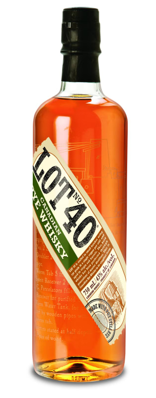 Lot 40 Rye Canadian Whisky Front Bottle Shot