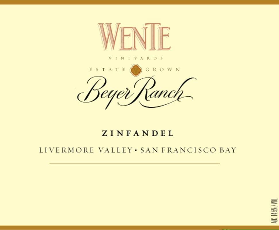 Wente Beyer Ranch Zinfandel 2004 Front Label