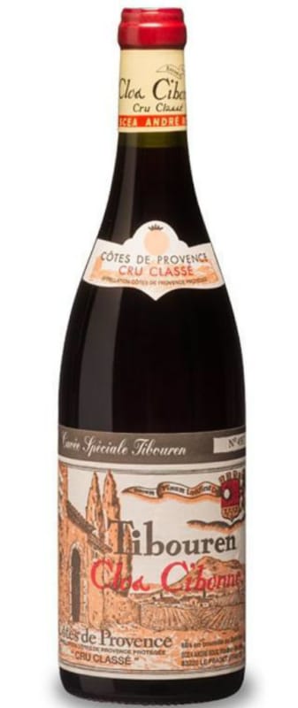 Clos Cibonne Cuvee Speciale Rouge 2016 Front Bottle Shot