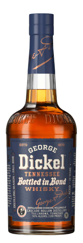 George Dickel Bottled in Bond Whiskey Fall 2008 Front Bottle Shot