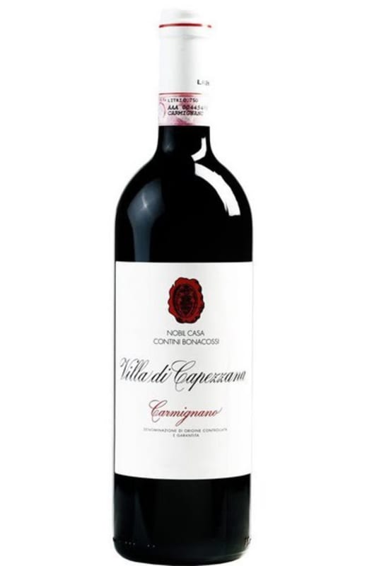 Capezzana Villa di Carmignano 2016 Front Bottle Shot