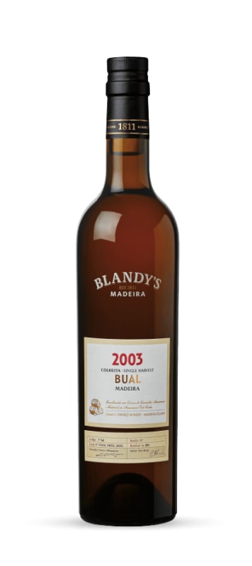 Blandy's Colheita Sercial Single Harvest Madeira 2002 Front Bottle Shot