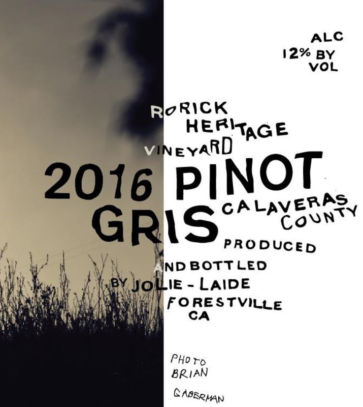 Jolie-Laide Rorick Heritage Vineyard Pinot Gris 2017 Front Label