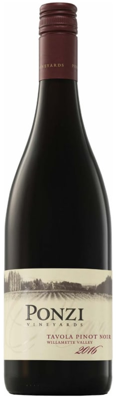 Ponzi Tavola Pinot Noir 2016 Front Bottle Shot