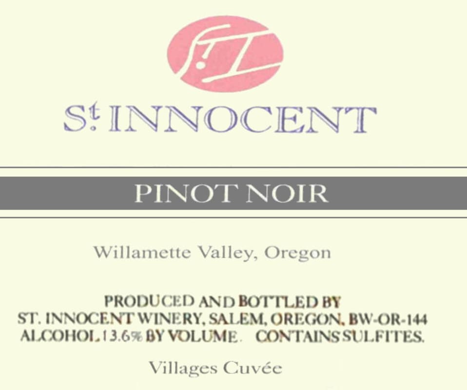 St. Innocent Villages Cuvee Pinot Noir 2005 Front Label
