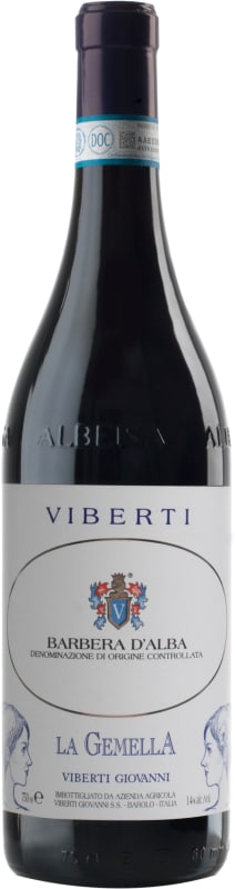 Viberti La Gemella Barbera d'Alba 2024 Front Bottle Shot