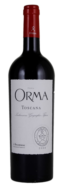 Orma Toscana 2008 Front Bottle Shot