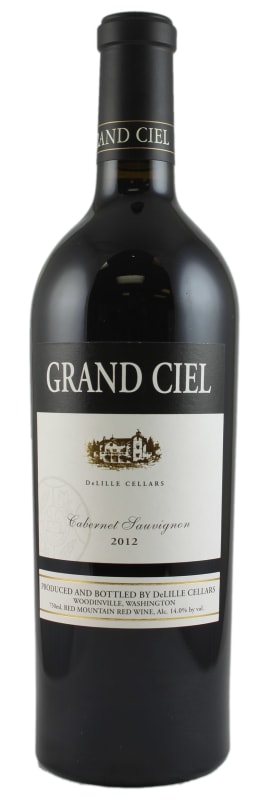DeLille Grand Ciel Cabernet Sauvignon 2012 Front Bottle Shot