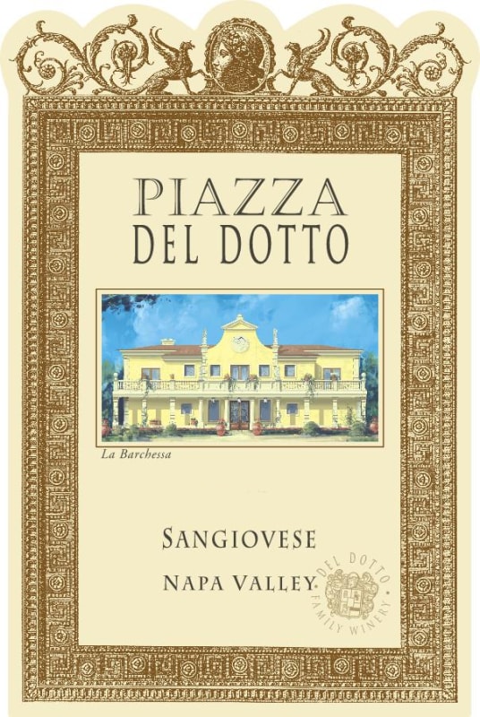 Del Dotto Sangiovese 2015 Front Label
