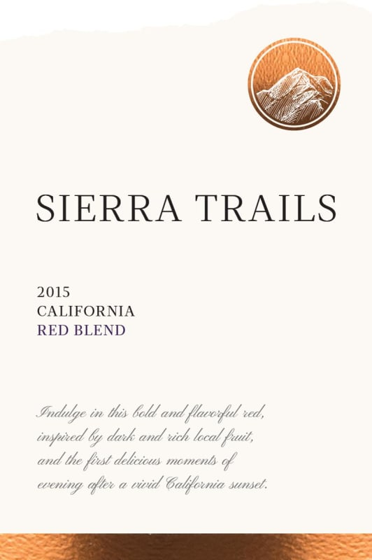 Sierra Trails Red Wine Blend 2015 Front Label