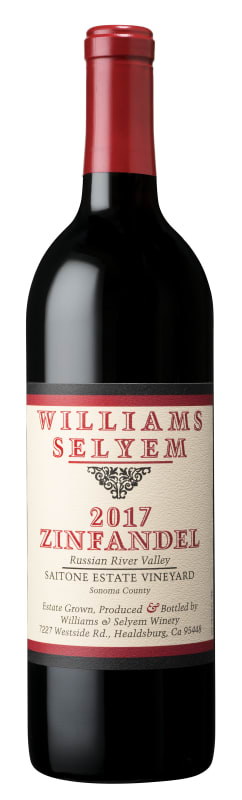Williams Selyem Saitone Estate Zinfandel 2017 Front Bottle Shot