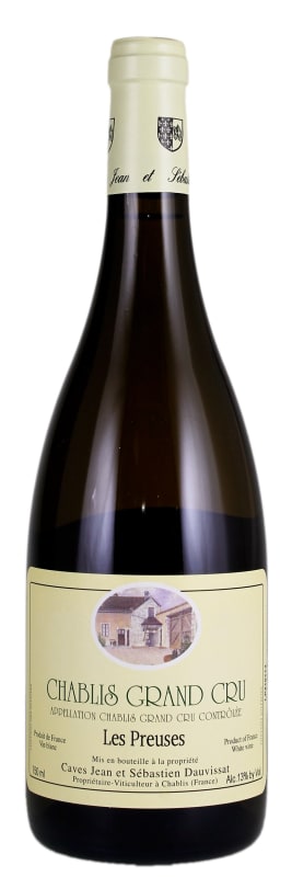 Jean et Sebastien Dauvissat Chablis Les Preuses Grand Cru 2011 Front Bottle Shot