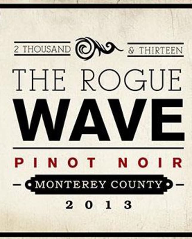 The Rogue Wave Monterey County Pinot Noir 2013 Front Label