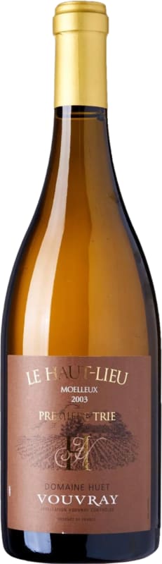 Domaine Huet Haut Lieu Moelleux Premier Trie 2003 Front Bottle Shot
