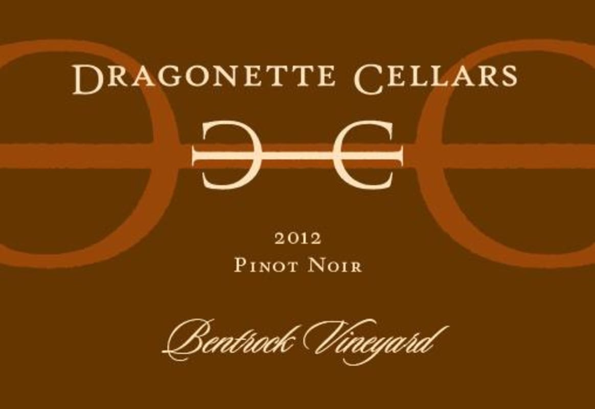 Dragonette Cellars Bentrock Vineyard Pinot Noir 2012 Front Label