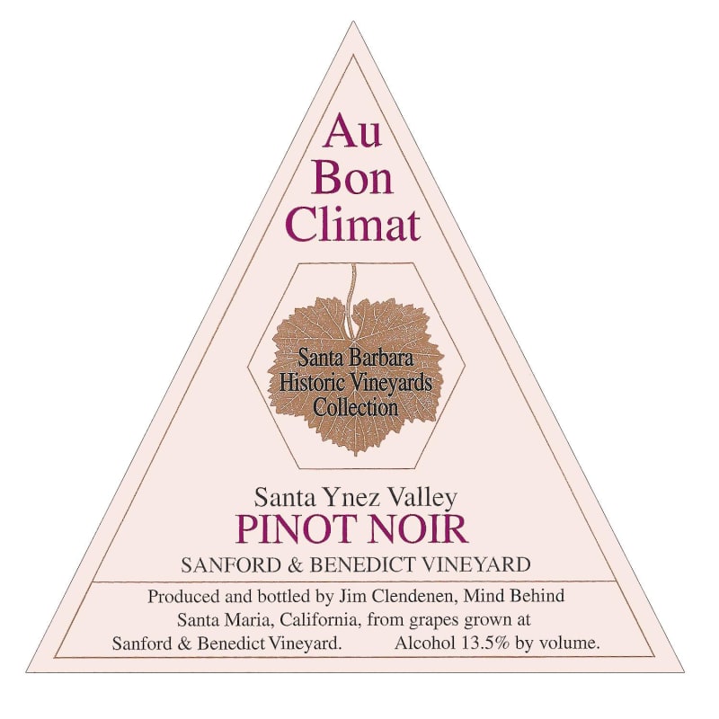 Au Bon Climat Sanford and Benedict Vineyard Pinot Noir 2015 Front Label