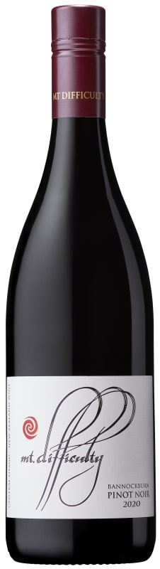 Mt Difficulty Bannockburn Pinot Noir 2020 Front Bottle Shot