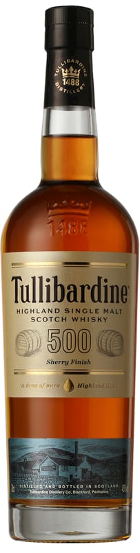 Tullibardine 500 Sherry Finish Single Malt Scotch Whisky Front Bottle Shot