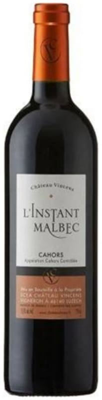 Chateau Vincens L'Instant Malbec 2014 Front Bottle Shot