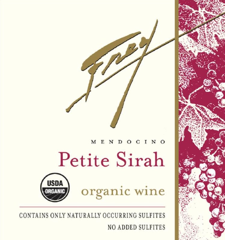 Frey Organic Petite Sirah 2016 Front Label
