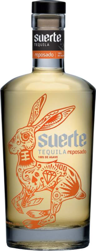 Suerte Reposado Tequila Front Bottle Shot