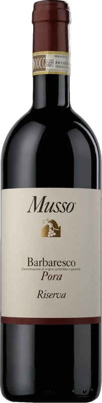 Musso Pora Barbaresco Riserva 2017 Front Bottle Shot