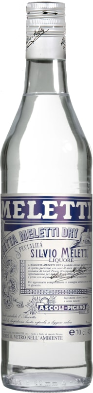 Meletti Anisette Dry Liqueur Front Bottle Shot