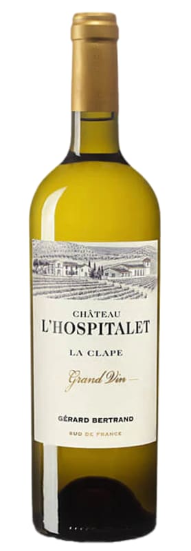 Chateau L'Hospitalet La Clape Grand Vin Blanc 2020 Front Bottle Shot