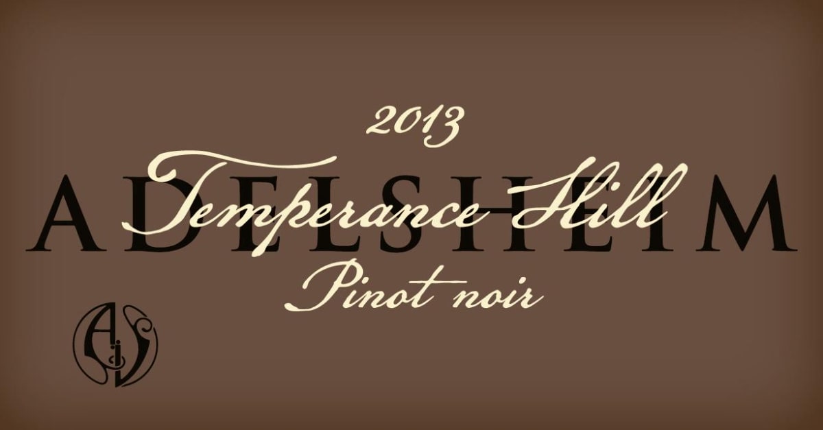 Adelsheim Temperance Hill Pinot Noir 2013 Front Label