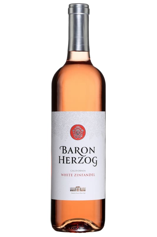 Baron Herzog White Zinfandel (OU Kosher) 2021 Front Bottle Shot