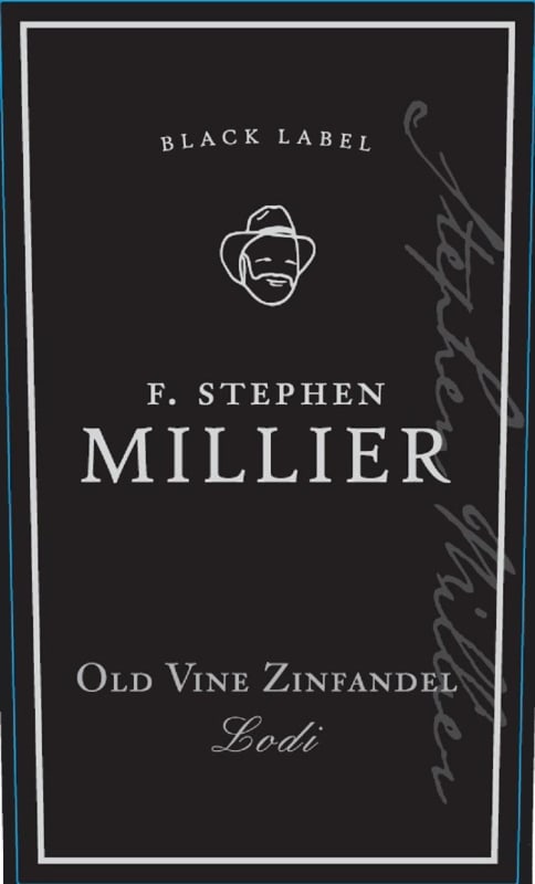 F. Stephen Millier Black Label Old Vine Zinfandel 2021 Front Label