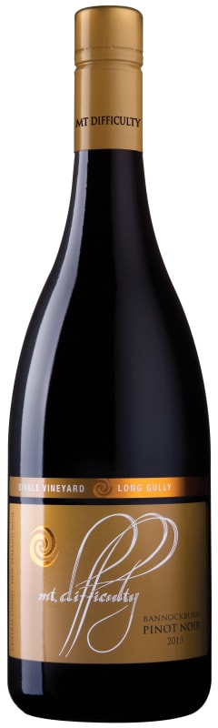Mt Difficulty Long Gully Pinot Noir 2013 Front Bottle Shot