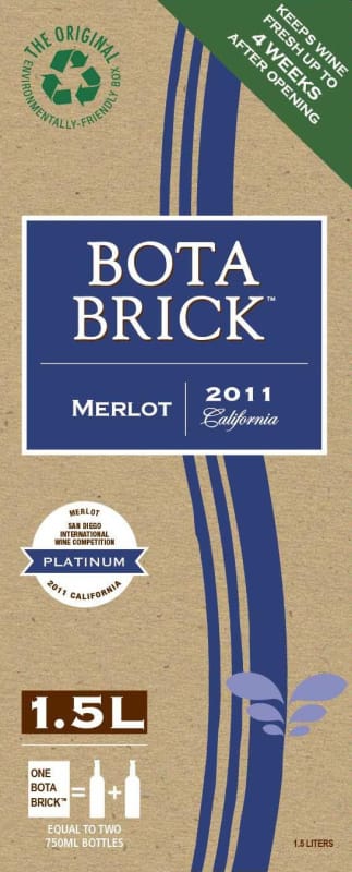 Bota Box Merlot 2011 Front Label