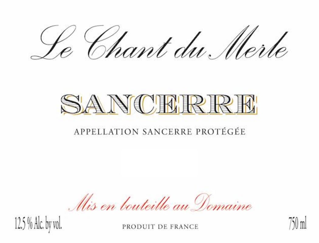 Michel Thomas Et Fils Sancerre Le Chant du Merle 2016 Front Label