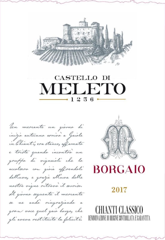 Castello di Meleto Borgaio Chianti Classico 2017 Front Label