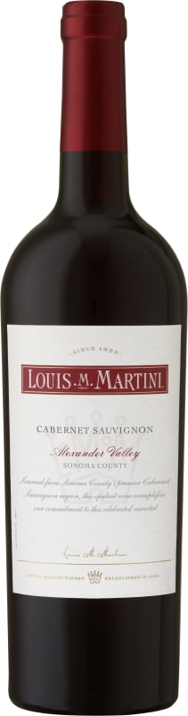 Louis Martini Alexander Valley Cabernet Sauvignon 2017 Front Bottle Shot