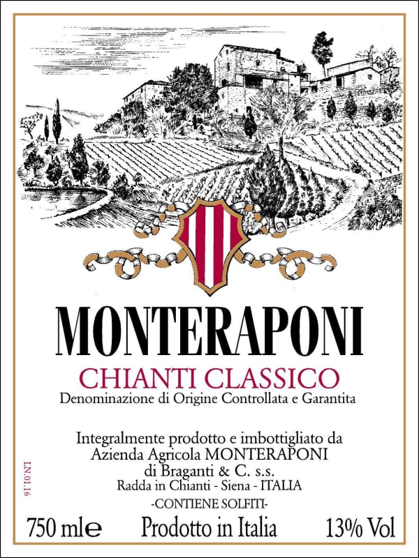 Monteraponi Chianti Classico 2015 Front Label