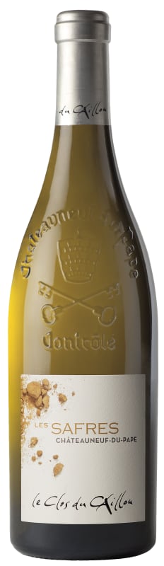Clos du Caillou Chateauneuf-du-Pape Les Safres Blanc 2025 Front Bottle Shot