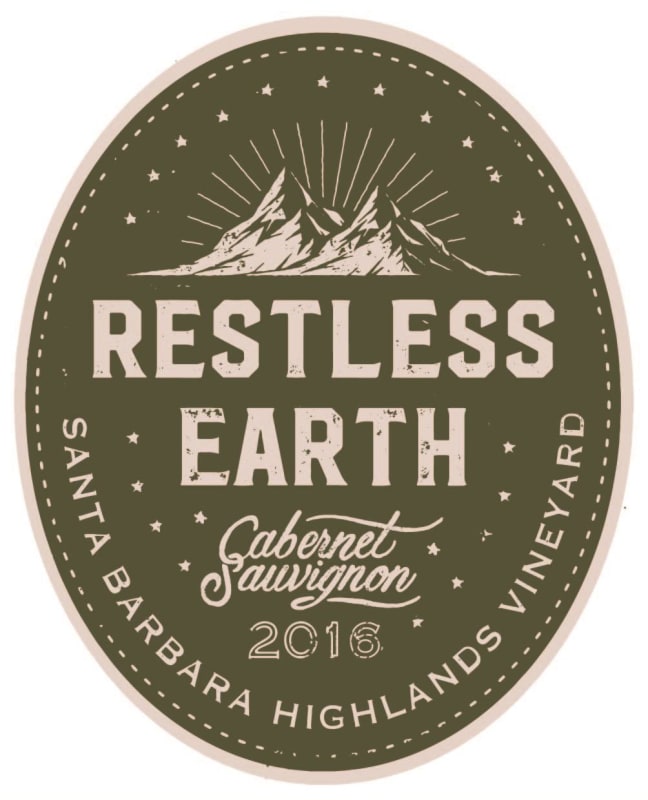 Winc Restless Earth Cabernet Sauvignon 2016 Front Label