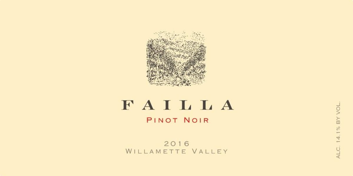 Failla Willamette Valley Pinot Noir 2016 Front Label