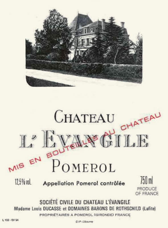 Chateau L'Evangile 1987 Front Label