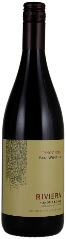 Pali Wine Co Riviera Pinot Noir 2017 Front Bottle Shot